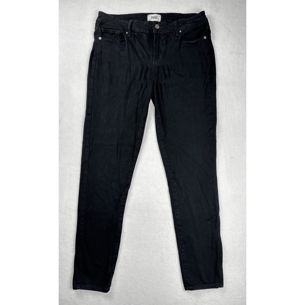 Paige Verdugo Ultra Skinny Jeans Womens Size 31 Black Stretch Denim